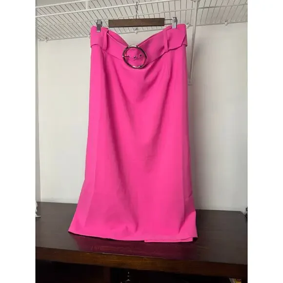 Fashion to Figure Pink Alina Belted Midi Skirt 4X - Picture 5 of 8